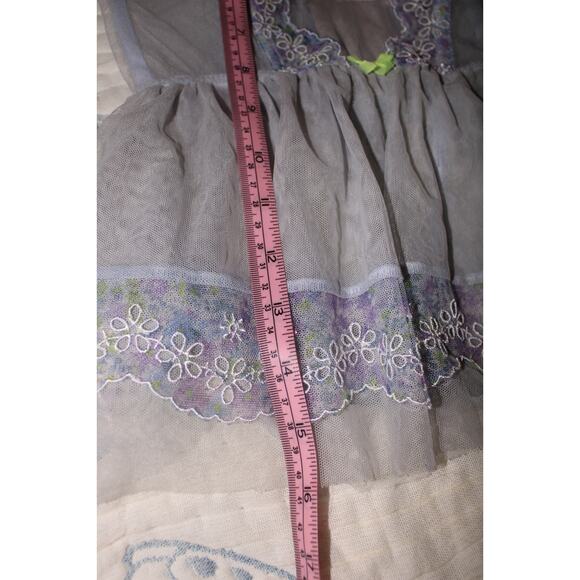 Victoria Secret Light Blue Dainty Babydoll Top with Embroidered Flowers 34B - Picture 4 of 7